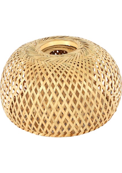 2x Bambu Hasır Rattan Abajur El Dokuma Çift Katmanlı Bambu Kubbe Abajur Asya Rustik Japon Lamba Tasarımı (Yurt Dışından) fırsatları