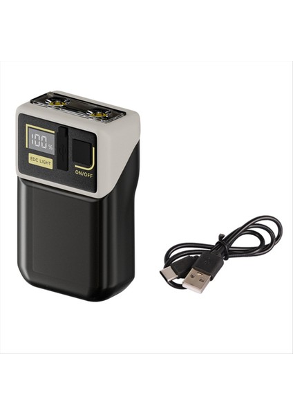 LED CLIP180 ° Head Fives ile Küçük Güçlü El Feneri 380LM USB Şarj Edilebilir Mini Cep Anahtar Zinciri Flash Işık Açık (Yurt Dışından)