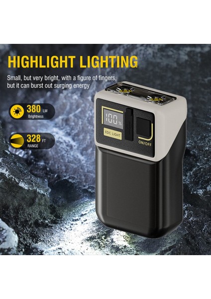 LED CLIP180 ° Head Fives ile Küçük Güçlü El Feneri 380LM USB Şarj Edilebilir Mini Cep Anahtar Zinciri Flash Işık Açık (Yurt Dışından) modelleri