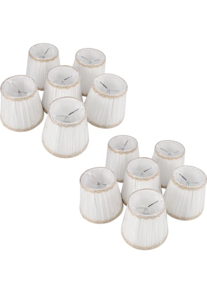 12X Avize Tonları Sadece Mum Ampuller Klipsli Fiter Lamba Tonları Beyaz Için (Yurt Dışından)