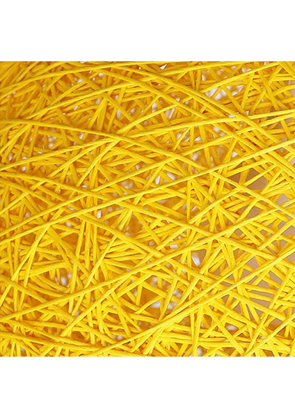 4x Sarı Bambu Rattan ve Jüt Top Avizesi Bireysel Yaratıcılık Küresel Rattan Yuva Abajur (Yurt Dışından) modelleri