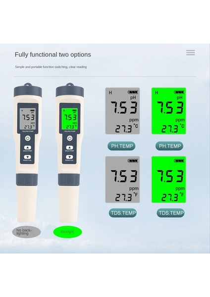 3 Arada 1 Su Kalitesi Test Kalemi Tds/ph/sıcaklık Ph Metre Çok Parametreli Kemer Su Kalitesi Analizörü (Yurt Dışından) fiyatları