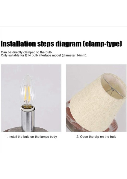 Candelabra Ampulleri Için 18 Ampul Seti Üzerinde Küçük Lamba Gölge Klips Masa Avize Duvar Lambası Için Namlu Kumaş Abajur (Yurt Dışından) fırsatları