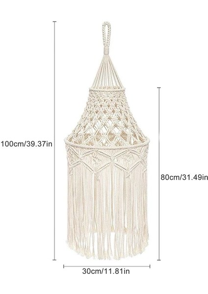 Makrome Lamba Gölge Asılı Kolye Işık Örtüsü Ofis Yatak Odası Oturma Odası Kreş Yurt Odası Bohem Ev Dekor (Yurt Dışından) modelleri