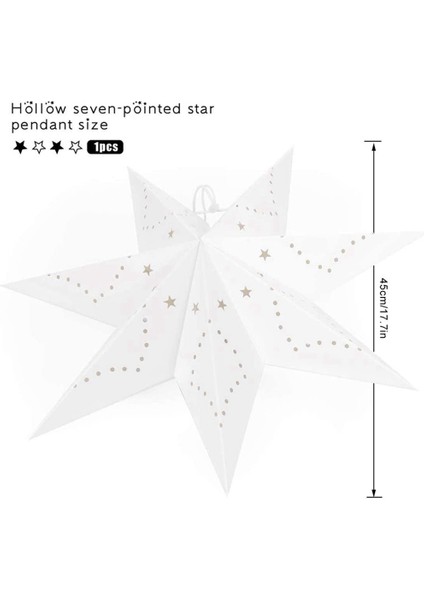 3x Asma Kağıt 7 Sivri Yıldız Feneri Noel Düğün Doğum Günü Dekorasyonu Için Noel Asma Yıldız Dekorasyonları (Yurt Dışından) fırsatları