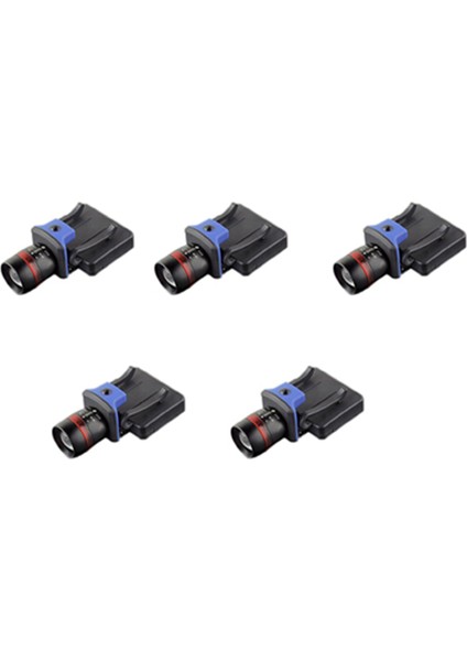5x Xpe LED 120 Lümen 3 Mod Su Geçirmez Zoomable Klip - Kapak Şapkası Işık El Feneri Kafa Işık Lambası Siyah (Yurt Dışından)