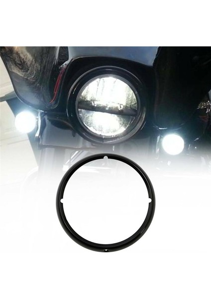 Far Çerçevesi Far Çerçeve Lamba Kapak Lamba Motosiklet Motosiklet Aksesuarları Harley Black (Yurt Dışından) fiyatları
