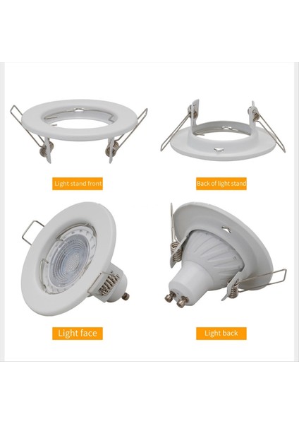 6pcs Aşağı Işık Çerçevesi Gömme LED Tavan Armatürleri Downlight GU10 MR16 Tavan Noktası Işıklar Fikture Fikstür Siyah (Yurt Dışından) modelleri