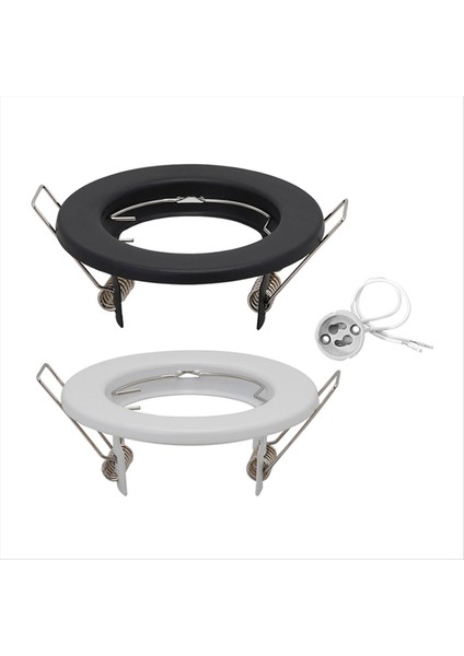 6pcs Aşağı Işık Çerçevesi Gömme LED Tavan Armatürleri Downlight GU10 MR16 Tavan Noktası Işıklar Fikture Fikstür Siyah (Yurt Dışından) indirimleri