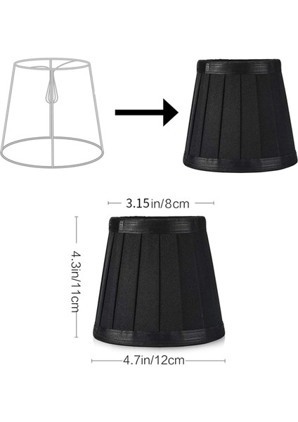 Klipajda Klipler Mum Avize Tavan Kolye Işık Masa Lamba Zemin Işık 18 Pcs Siyah (Yurt Dışından) modelleri