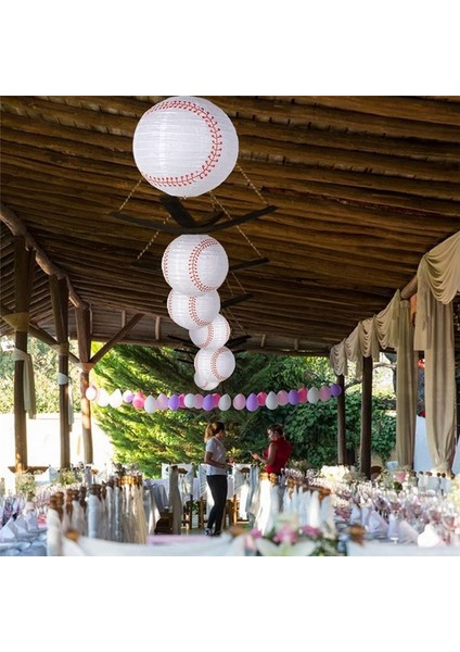 8inch Beyzbol Kağıt Fenerler Spor Takımı Partisi Beyzbol Asılı Fener Softbol Partisi Dekorasyonları 12 Parça (Yurt Dışından) fırsatları