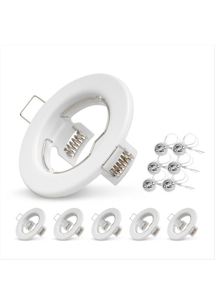 6pcs Aşağı Işık Çerçevesi Gömme LED Tavan Armatürleri Downlight GU10 MR16 Tavan Nokta Işıkları Fikture Beyaz (Yurt Dışından)
