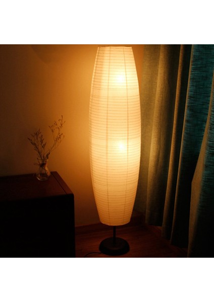 2x Pirinç Kağıt Zemin Lambası Yaratıcı Uzun Lamba Oturma Odası Dekor Özel Kağıt Stant Işıkları Sadece Lamba Yanında Lambal (Yurt Dışından) fiyatları