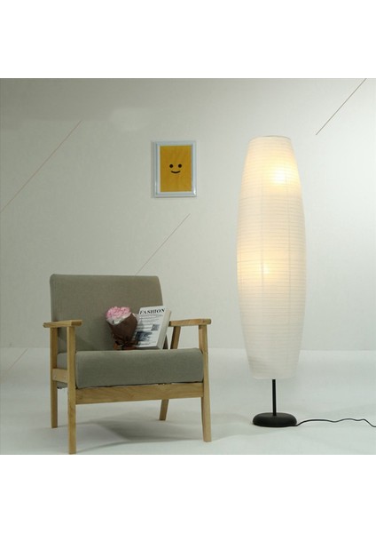 2x Pirinç Kağıt Zemin Lambası Yaratıcı Uzun Lamba Oturma Odası Dekor Özel Kağıt Stant Işıkları Sadece Lamba Yanında Lambal (Yurt Dışından) modelleri