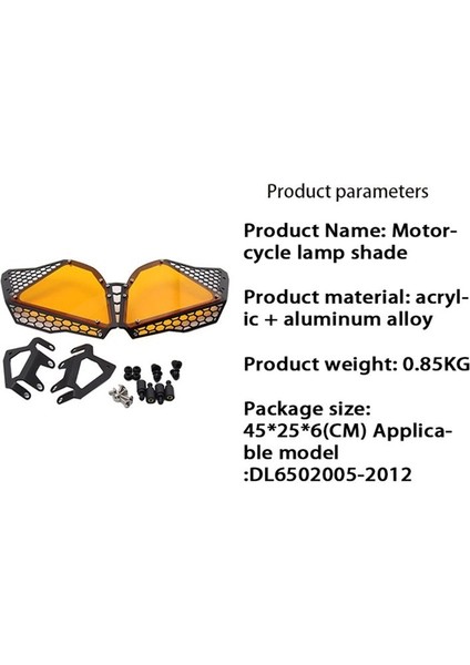 Suzuki V-Storm DL650 12-16 Motosiklet Cnc Modifiye Grille Far Kapağı Trim Kapak Turuncu (Yurt Dışından) modelleri