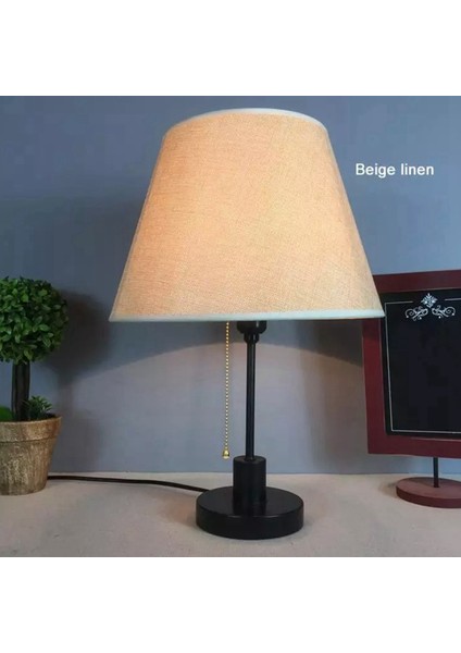 2x Masa Lambası Aksesuarlar E27 Keten Başucu Lambası Duvar Lambası Zemin Lambası Gölgesi Düşük Çapı 30CM Beyaz (Yurt Dışından) indirimleri