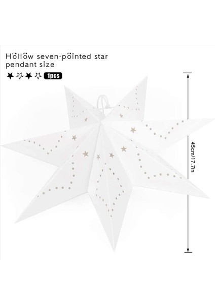 4x Asma Kağıt 7 Sivri Yıldız Lantern Noel Düğün Doğum Günü Dekorasyonu Için Noel Asma Yıldız Dekorasyonları (Yurt Dışından) fiyatları