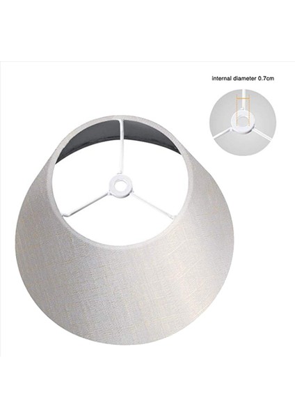 3x Lamba Gölge Keten Kumaş Lamba Gölgesi Küçük 5 Inç Üst x 9 Inç Alt x 7 Inç Boyunda (Altın Iplikli Beyaz) (Yurt Dışından) modelleri