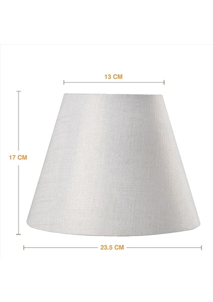 3x Lamba Gölge Keten Kumaş Lamba Gölgesi Küçük 5 Inç Üst x 9 Inç Alt x 7 Inç Boyunda (Altın Iplikli Beyaz) (Yurt Dışından) fırsatları