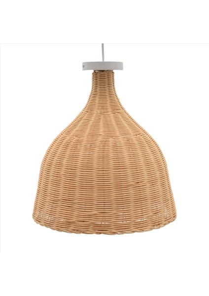 Rattan Lamba Kolye Işık Vintage Asma Labh Thenes E27 Oturma Odası Yemek Odası Dekor Cafe Restoran Hanglamp (M) (Yurt Dışından)