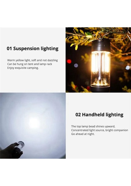 Çok Fonksiyonlu Kamp Hafif Açık Dış Mekan Taşınabilir Aydınlatma Şarj Edilebilir Lamba Güçlü El Feneri Çadır Ekipmanları Malzemeleri (Yurt Dışından) modelleri