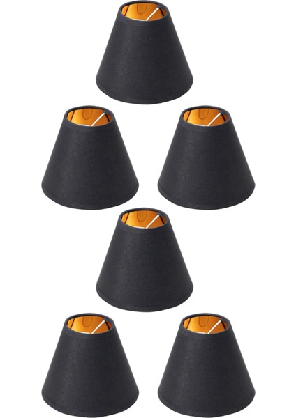 6x Küçük Lamba Gölge Avize Gölgesi Küçük Lamba Gölge Klipsi Şamdan Ampuller Için Tablo Avize Duvar Lambası (Yurt Dışından)