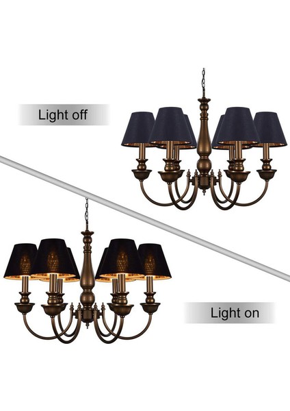 6x Küçük Lamba Gölge Avize Gölgesi Küçük Lamba Gölge Klipsi Şamdan Ampuller Için Tablo Avize Duvar Lambası (Yurt Dışından) indirimleri