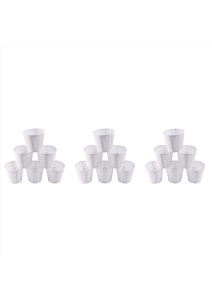 Modern Avrupa Tarzı Droplight Duvar Lambası Mum Avize Lamba Gölgesi 18 Pcs Seti (Katı Beyaz) (Yurt Dışından)