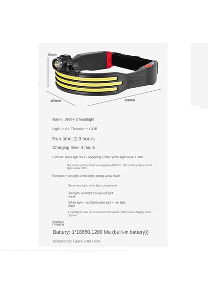 Sensör Kafa Işık Lamba Kafa Kafa Işık Lambası El Feneri USB Şarj Edilebilir Balıkçı Kafa Aydınlatma Far B Far (Yurt Dışından) fiyatları