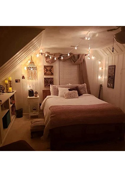 2x Macrame Lamba Gölge Asma Kolye Hafif Kapak Ofis Yatak Odası Oturma Odası Kreş Yurt Odası Bohem Ev Dekor (Yurt Dışından) modelleri