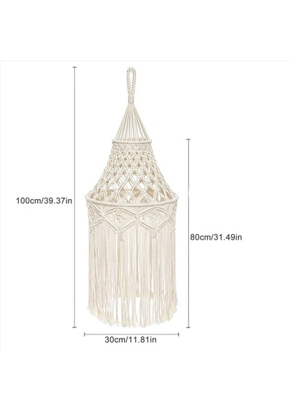 2x Macrame Lamba Gölge Asma Kolye Hafif Kapak Ofis Yatak Odası Oturma Odası Kreş Yurt Odası Bohem Ev Dekor (Yurt Dışından) fırsatları