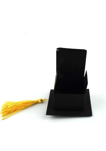 50PCS Diy Kağıt Mezuniyet Kapağı Şekilli Kutusu Şeker Çikolata Kutusu Siyah (Yurt Dışından) fırsatları