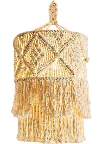 El Yapımı Duvar Goblen Abajur Bohemi Macrame Boho Dekor El Sanatları Püskül Goblen Arka Plan Başlık Duvar Asılı (Yurt Dışından)