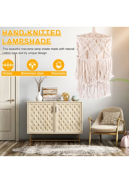 El Yapımı Duvar Goblen Abajur Bohemi Macrame Boho Dekor El Sanatları Püskül Goblen Arka Plan Başlık Duvar Asılı (Yurt Dışından) indirimleri