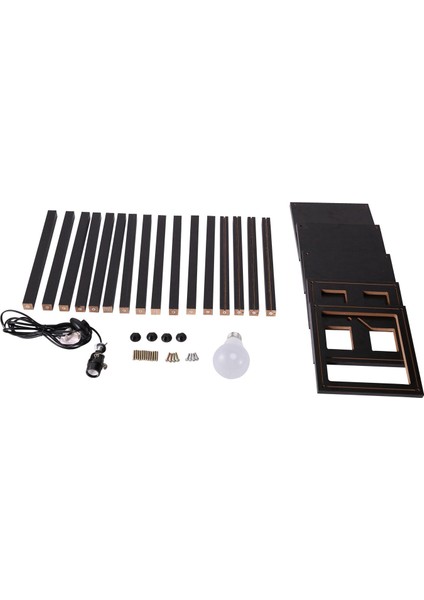 Modern Raf Zemin Lambası Yumuşak Işık 4 Katmanlı Açık Raflar Depolama Ampul ile Ahşap Ekran (Yurt Dışından) fırsatları