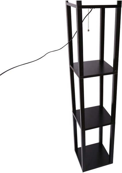 Modern Raf Zemin Lambası Yumuşak Işık 4 Katmanlı Açık Raflar Depolama Ampul ile Ahşap Ekran (Yurt Dışından) indirimleri