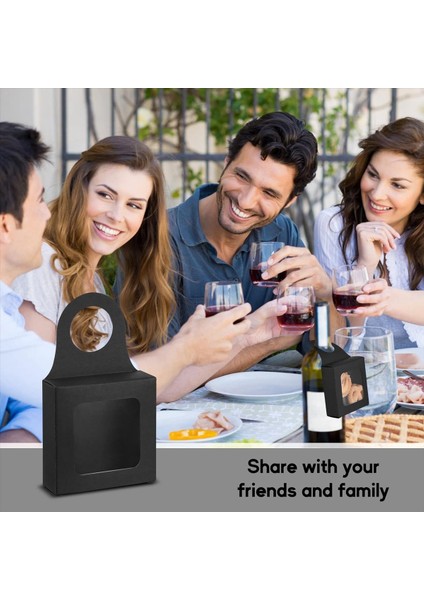 Pencereli Şarap Şişesi Kutusu 30 Adet Şarap Kutusu Şarap Kutuları Lehine Kutu Charcuterie Kutusu Sabun Ambalaj Kutusu Siyah (Yurt Dışından) fırsatları