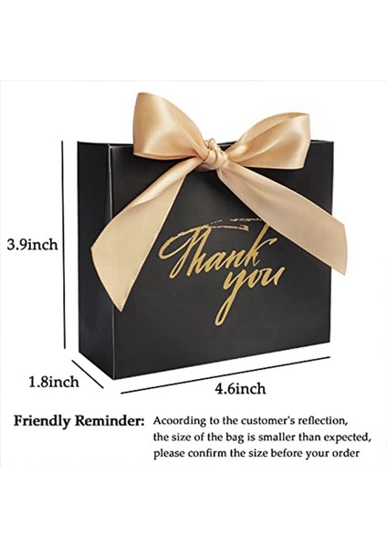 48 Pack Küçük Teşekkürler Çantası Partisi Favor Çantalar Altın Yay Şeridi Kağıt Çantaları F Tedavisi (Yurt Dışından) fırsatları