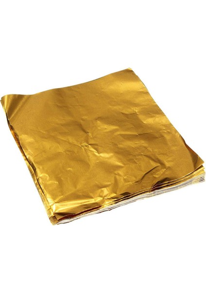 200PCS Square Sweets Şeker Çikolata Lolly Kağıt Alüminyum Folyo Sargılar Altın (Yurt Dışından) fiyatları