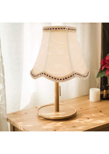 6x Masa Lambası Kumaş Bez Klipsi Hafif Gölgeler Kapak Drum Gölge Ahşap Ampulü Zemin Lambası Evi (Yurt Dışından) indirimleri