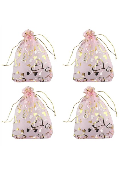 400 Adet 9X12CM Kalp Baskılı Organze Çantaları Mücevher Torbası Çantaları Organze Brawstring Torbaları Düğün Iyilikleri Şeker Çantaları (Yurt Dışından) fiyatları