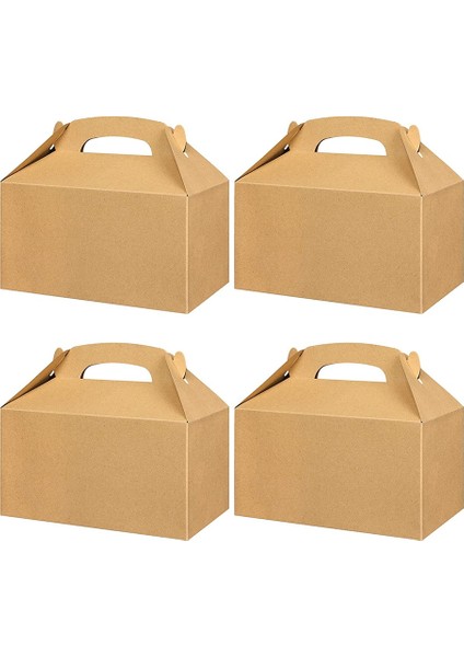 50 Pcs Partisi Kutuları Beyaz Şeker Kutuları Parti Tutlu Kağıt Kurabiye Çantaları Gable Kutuları Haki (Yurt Dışından)