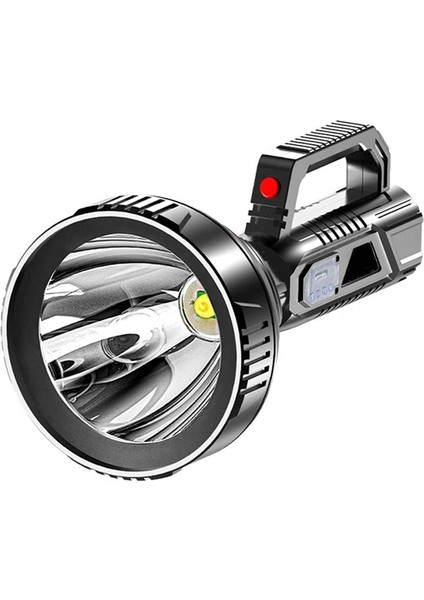 Güçlü Işık Taşınabilir El Feneri USB Şarj Edilebilir Abs Dış Mekan LED Çok Functurm Hanehalkı Arama Işığı Taşınabilir Lamba (Yurt Dışından)