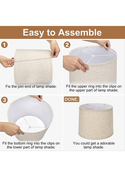 2 Adet Lamba Gölgeleri Doğal Keten Abajurlar Masa Lambası Zemin Lambası-Bej Için Yüksek Yedek Kumaş Abajurlar (Yurt Dışından) indirimleri