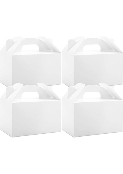 48 Paket Beyaz Treat Gable Party Favor Kutular Doğum Günü Partisi Duş Için Kağıt Kutuları 6x3 5x3 5 Inç Beyaz (Yurt Dışından)
