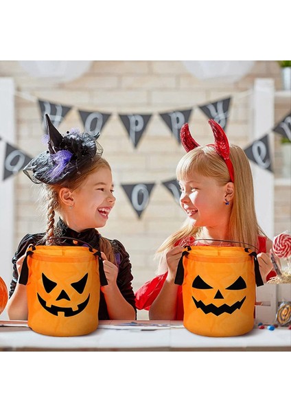 LED Hafif Cadılar Bayramı Şeker Çantaları Cadılar Bayramı Kabak Şeker Çantaları Çocuklar Için Yeniden Kullanılabilir Kova Cadılar Bayramı Malzemeleri (Yurt Dışından) modelleri