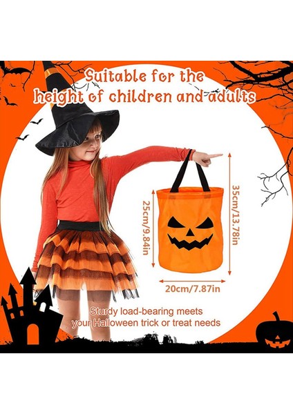 LED Hafif Cadılar Bayramı Şeker Çantaları Cadılar Bayramı Kabak Şeker Çantaları Çocuklar Için Yeniden Kullanılabilir Kova Cadılar Bayramı Malzemeleri (Yurt Dışından) indirimleri