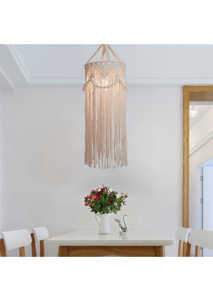 2x Avize Boho Dekor El Dokuma Cazibesi Makrame Duvar Asılı Yaratıcı Ev Ranzası Ev Dekorasyon Lambası Gölge Mandala (Yurt Dışından) modelleri