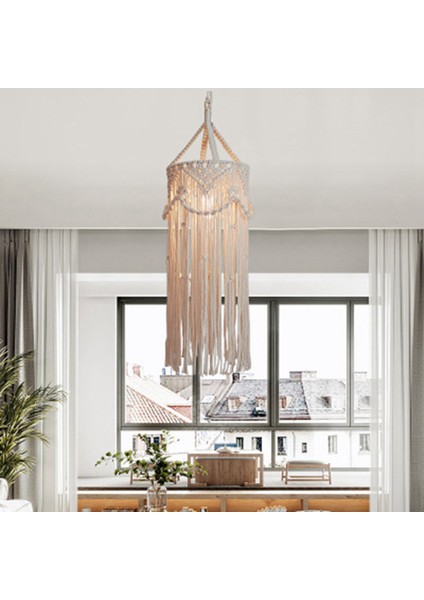 2x Avize Boho Dekor El Dokuma Cazibesi Makrame Duvar Asılı Yaratıcı Ev Ranzası Ev Dekorasyon Lambası Gölge Mandala (Yurt Dışından) fırsatları