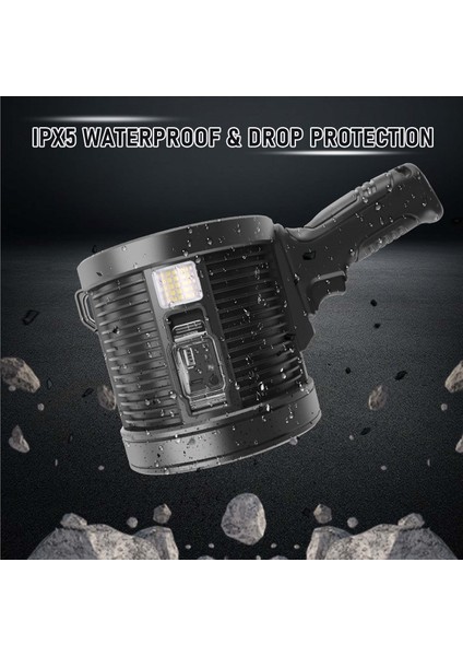 Şarj Edilebilir Spot Işığı 100000 Lümen LED Spot Işıklar El Tipi Büyük El Feneri Süper Parlak Açık Güneş Spotları (Yurt Dışından) indirimleri